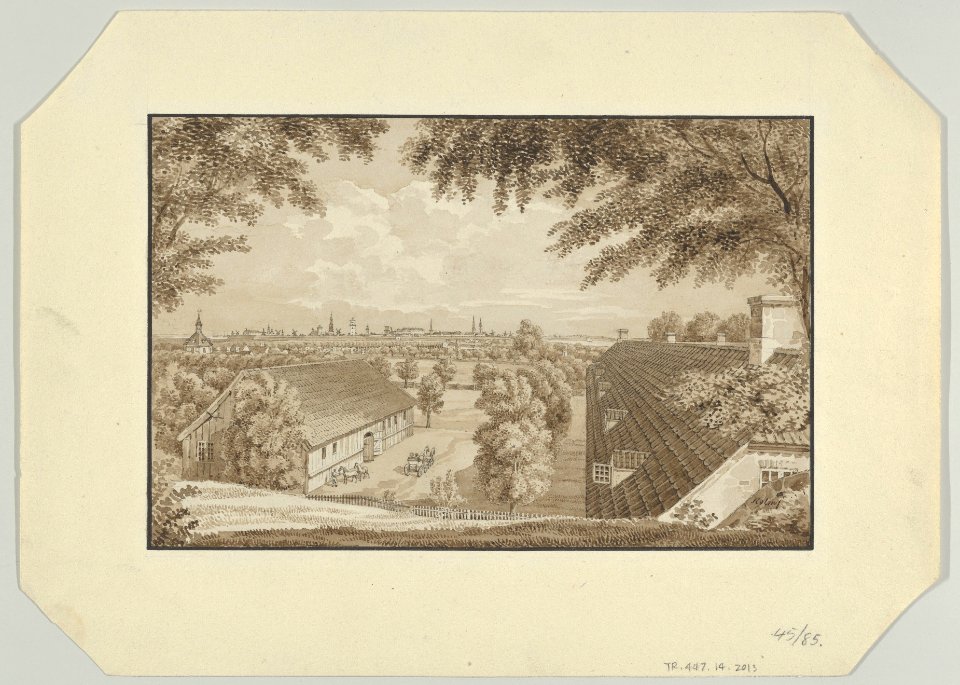 View of Frederiksberg from the West, with Copenhagen on the Horizon MET DP838082