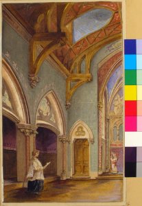 View of Interior with Figures, Saint Clotilde MET 67.827.76
