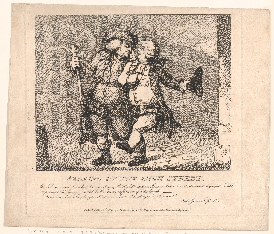 Walking Up the High Street, Edinburgh (Picturesque Beauties of Boswell, Part the First) MET DP871887