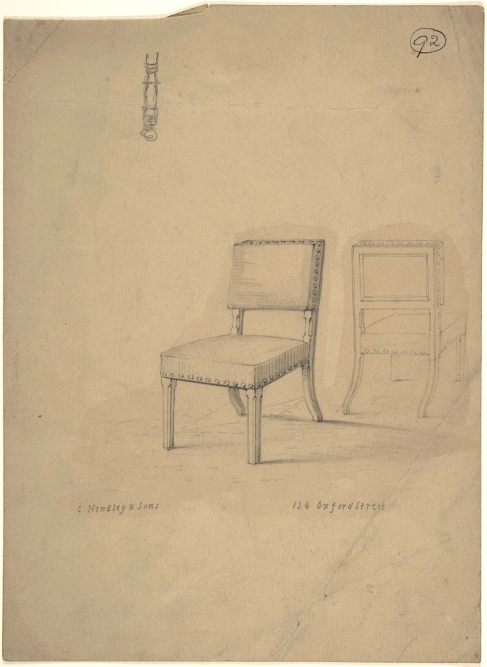 View of Front and Rear of Chair MET DP804648