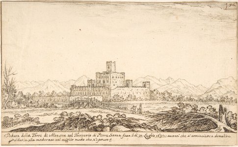 View of Motrone Castle (before its demolition around 1692) MET DP808208