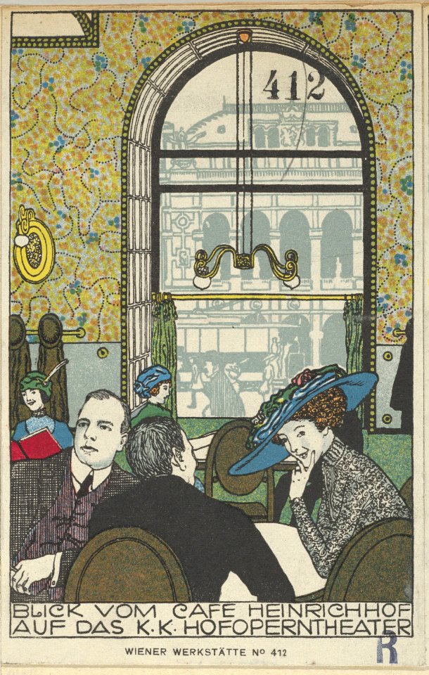 View from Café Heinrichhof of the Imperial and Royal Court Opera Theater (Blick vom Cafe Heinrichhof auf das K.K. Hofoperntheater) MET DP845374