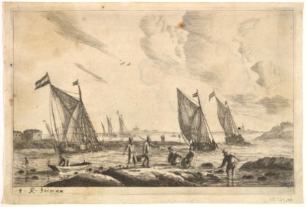 View of Inland Waterway with Fisherman MET DP825042