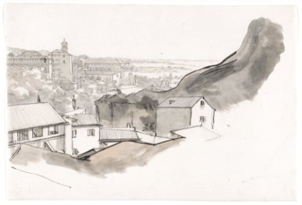 View of the Caelian Hill, Rome, with the church of Santi Giovanni e Paolo, seen from the Aventine, Rome MET DP873705
