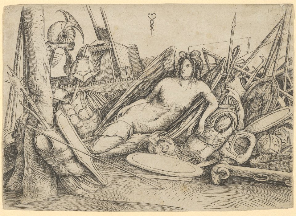 Victory reclining amid trophies MET DP853764