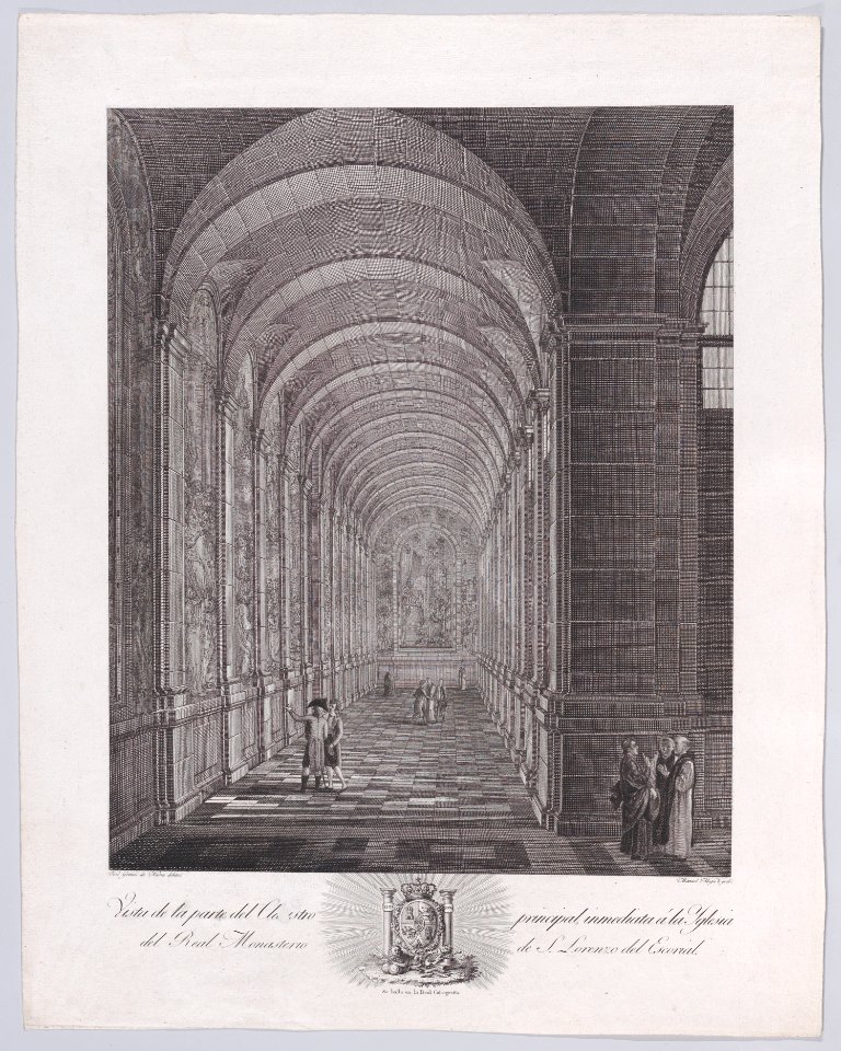 View of the cloister of the Church of the monastery of El Escorial Met DP890487