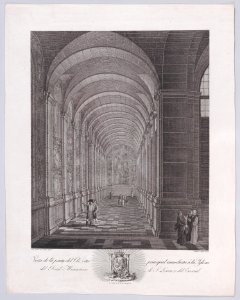 View of the cloister of the Church of the monastery of El Escorial Met DP890487