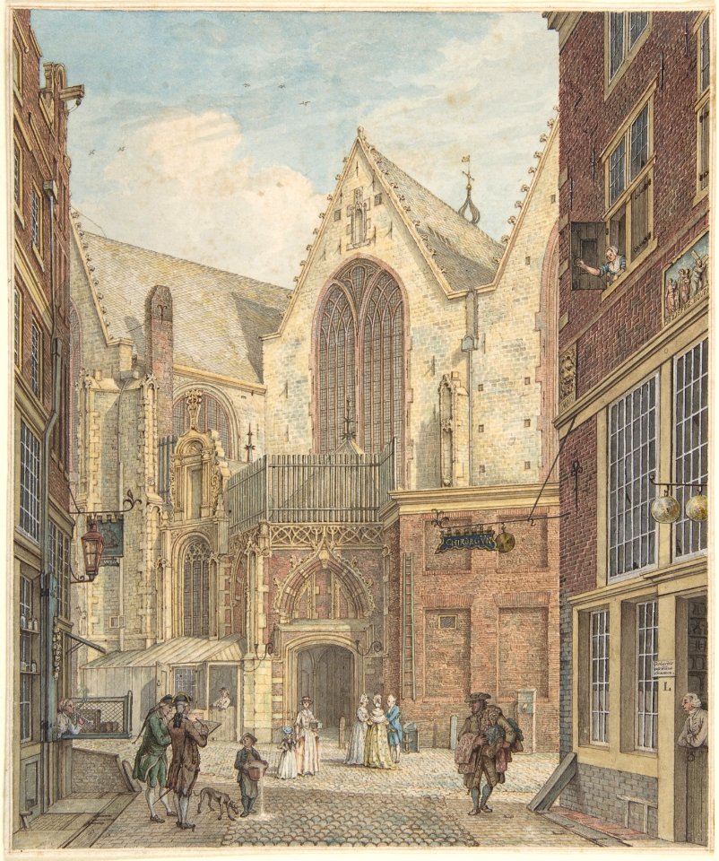 View of the Old Church of Amsterdam MET DP800681