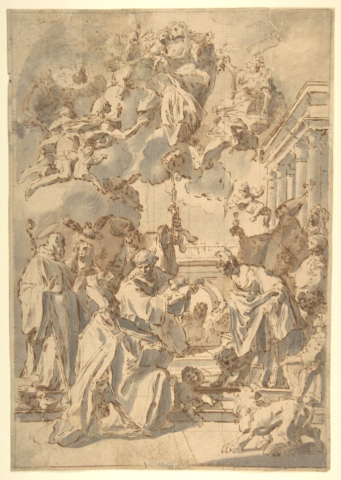 Virgin and Child in Glory with Angels and Saints MET DP803743