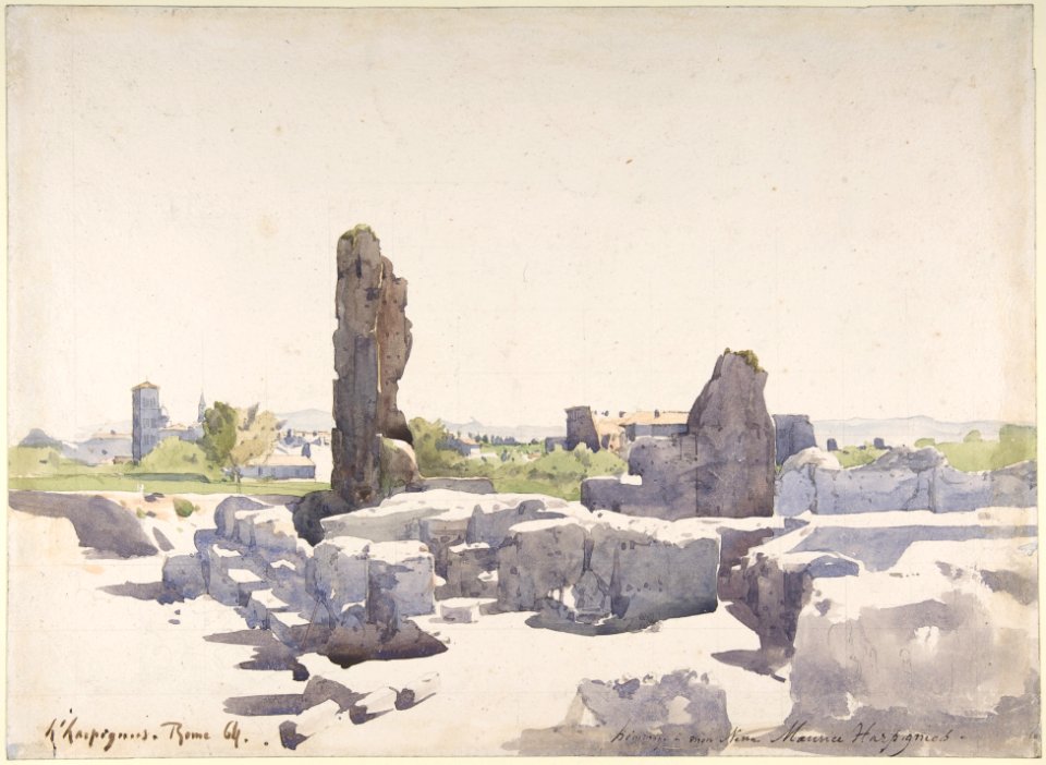 View of the Colosseum from the Basilica of Domitian and the Flavian Palace, Rome MET DP806749
