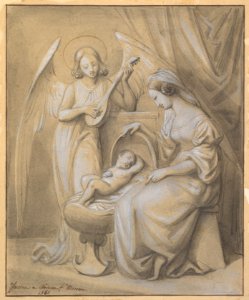 Virgin and Child Adored by a Lute-Playing Angel MET DP821987