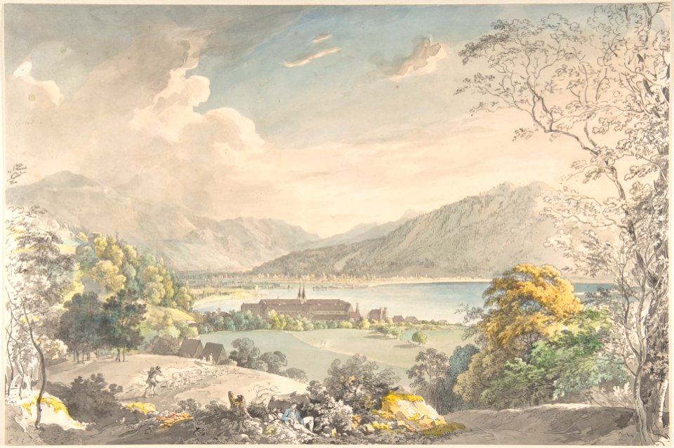 View of the Monastery in Tegernsee seen from the north-east MET DP802630