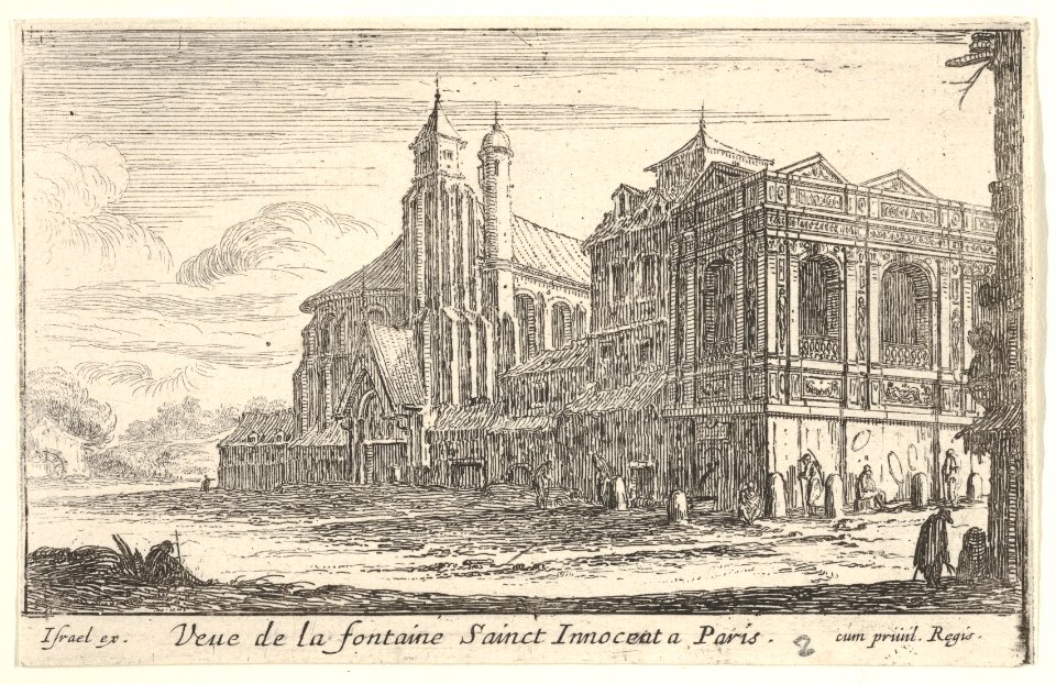 View of the Fountain of the Innocents, Paris, with the Church of the Holy Innocents beyond MET DP834133
