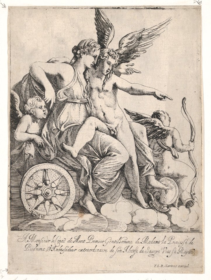 Venus and Cupid on a Chariot MET DP874271