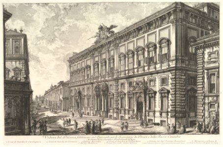 View of the Palazzo della Consulta on the Quirinal housing the Papal Secreteriat, from Vedute di Roma (Roman Views) MET DP828241