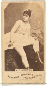 Vio Norton, from the Actors and Actresses series (N45, Type 1) for Virginia Brights Cigarettes MET DP829953. Free illustration for personal and commercial use.