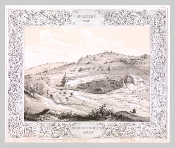 View of the Mount of Olives, from Malerische Ansichten aus dem Orient, gessamelt auf der Reise Sr. Hoheit des Herrn Herzogs Maximilian in Bayern nach Nubien, Aegypten, Palaestina, Syrien und Malta MET DP-12246-001. Free illustration for personal and commercial use.