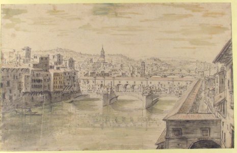 View of the Ponte Vecchio, Florence MET 63.167.1. Free illustration for personal and commercial use.