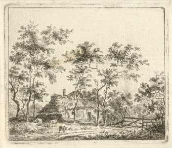 Boerderij met vier schapen, RP-P-OB-50.694