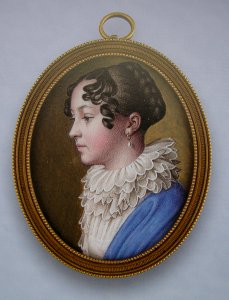 Johann Heusinger Unbekannte junge Dame mit Perlenohrring