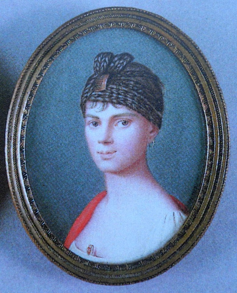 Johann Heusinger Unbekannte Dame mit rotem Schal