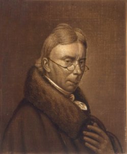 Johann Heusinger Selbstbildnis mit Brille und Pelzkragen (A07)