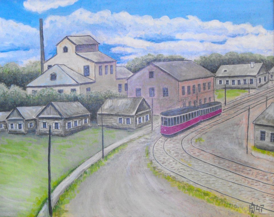 Minsk - synagogue (Daumana st) 1947 (var.2) Anatoly Nalivaev
