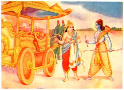 Matali invites Rama to raid on Indra's Chariot