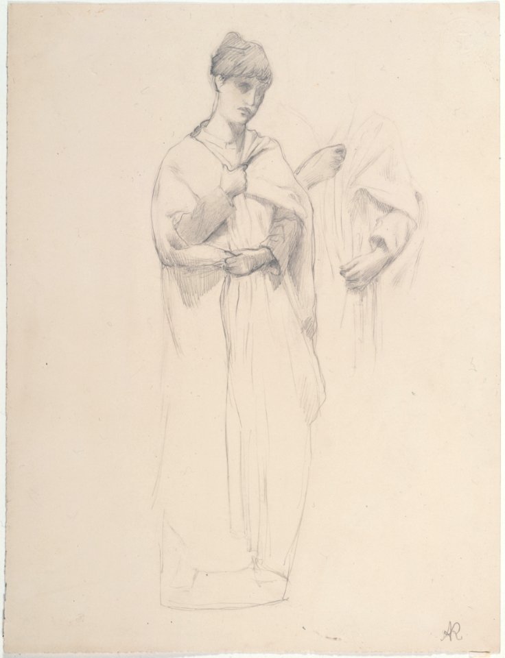 Etude de femme drapée (recto)