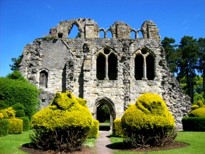 Cloister garden, Wenlock Priory