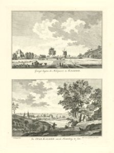 Gezichten op het platteland buiten Kalkar Gezigt buyten de Mondpoort te Kalker De Stad Kalker van de Monterberg te sien (titel op object) Dorps- en stadsgezichten te Kleef (serietitel), RP-P-OB-46.421