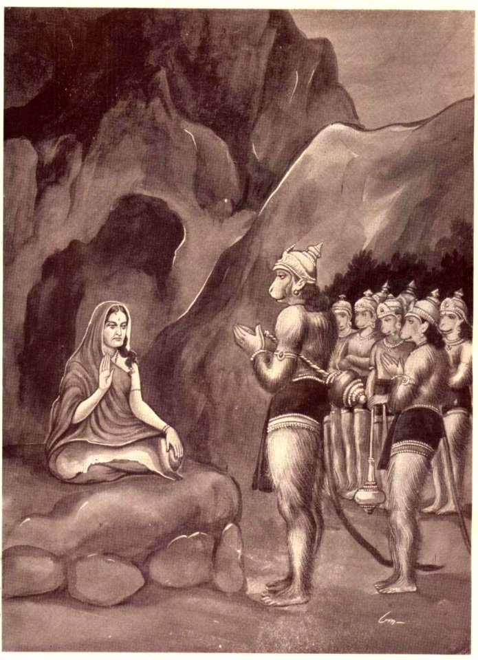 Hanuman meets Older ascetic