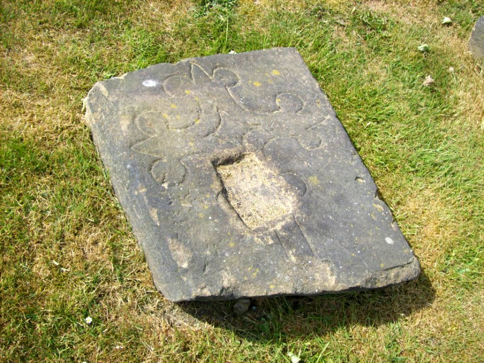 Broken gravestone, Monk Bretton Priory