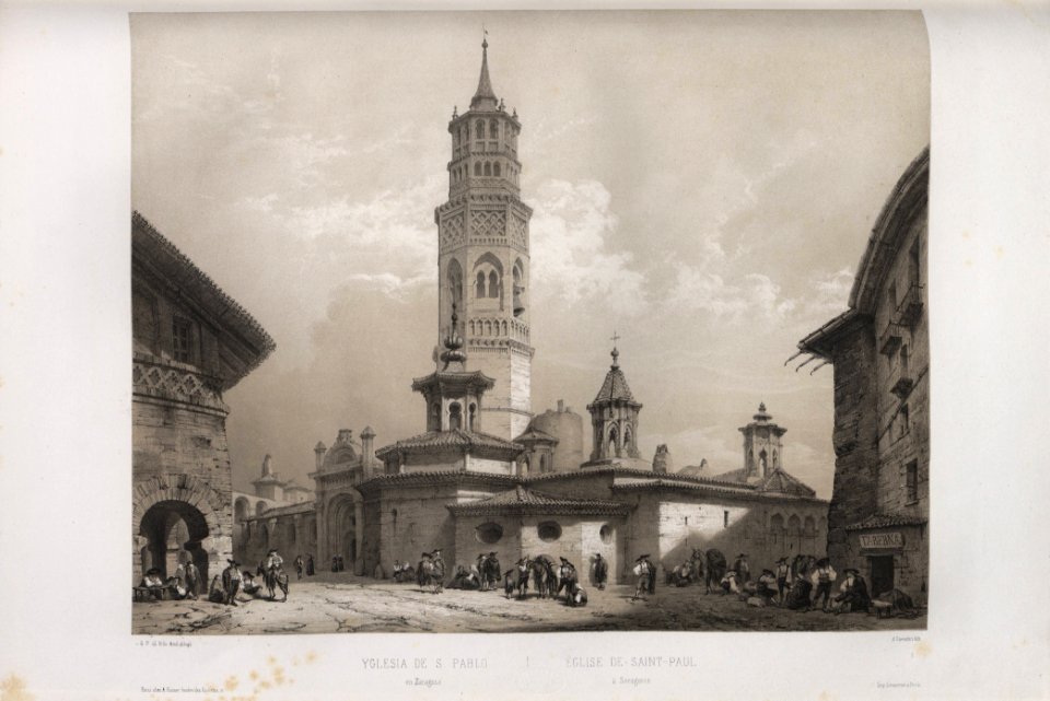 1850, España artística y monumental, vistas y descripción de los sitios y monumentos más notables de españa, vol 3, Yglesia de San Pablo en Zaragoza