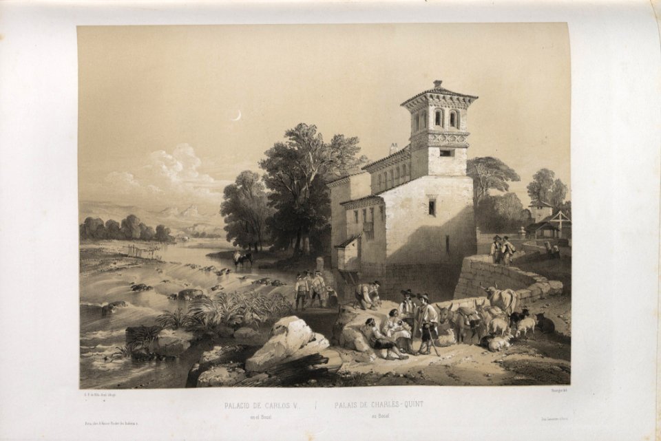 1850, España artística y monumental, vistas y descripción de los sitios y monumentos más notables de españa, vol 3, Palacio de Carlos V en el Bocal