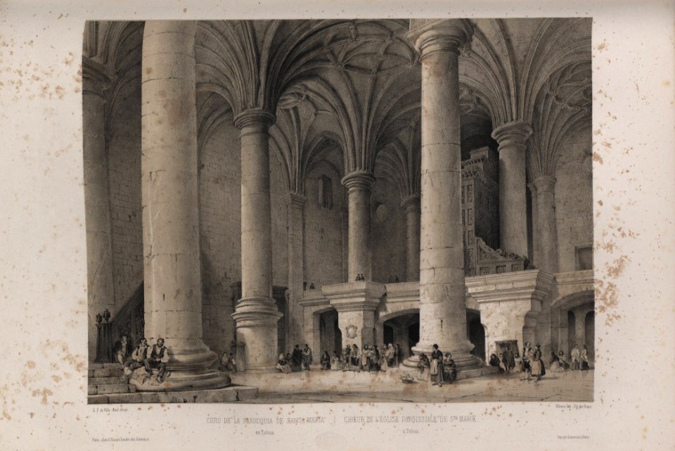 1850, España artística y monumental, vistas y descripción de los sitios y monumentos más notables de españa, vol 3, Coro de la parroquia de Santa María en Tolosa