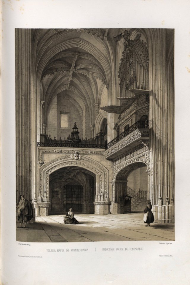 1850, España artística y monumental, vistas y descripción de los sitios y monumentos más notables de españa, vol 3, Yglesia mayor de Fuenterrabía