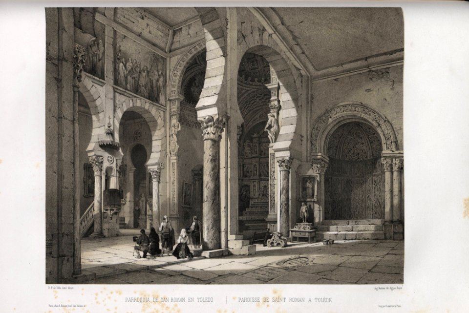 1850, España artística y monumental, vistas y descripción de los sitios y monumentos más notables de españa, vol 3, Parroquia de San Román en Toledo