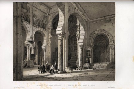 1850, España artística y monumental, vistas y descripción de los sitios y monumentos más notables de españa, vol 3, Parroquia de San Román en Toledo