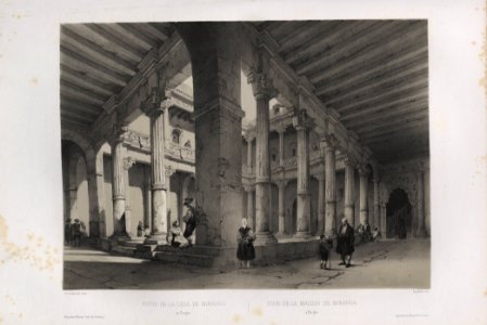 1844, España artística y monumental, vistas y descripción de los sitios y monumentos más notables de españa, vol 2, Patio de la Casa de Miranda en Burgos