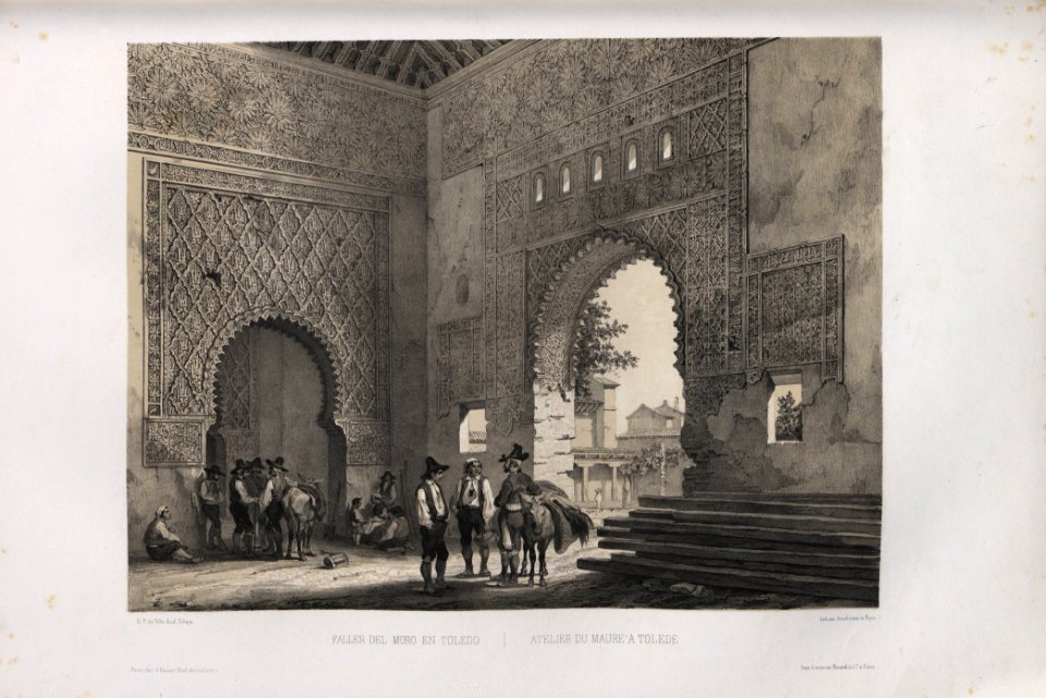1842, España artística y monumental, vistas y descripción de los sitios y monumentos más notables de españa, vol 1, Taller del Moro en Toledo