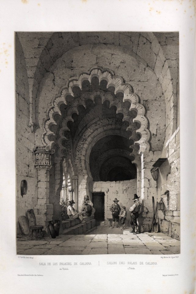 1850, España artística y monumental, vistas y descripción de los sitios y monumentos más notables de españa, vol 3, Sala de los palacios de Galiana en Toledo