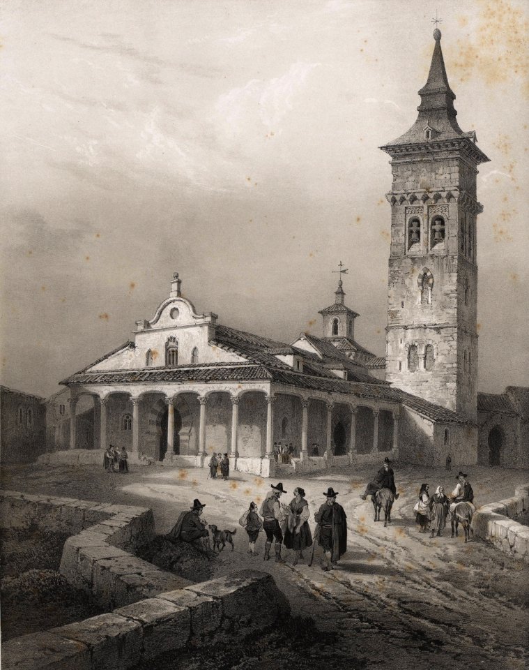 1850, España artística y monumental, vistas y descripción de los sitios y monumentos más notables de españa, vol 3, Santa María de Guadalaxara (cropped)