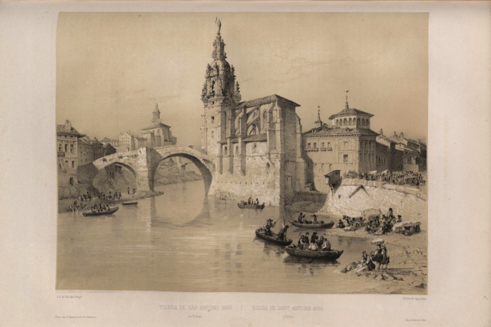 1850, España artística y monumental, vistas y descripción de los sitios y monumentos más notables de españa, vol 3, Yglesia de San Antonio Abad en Bilbao
