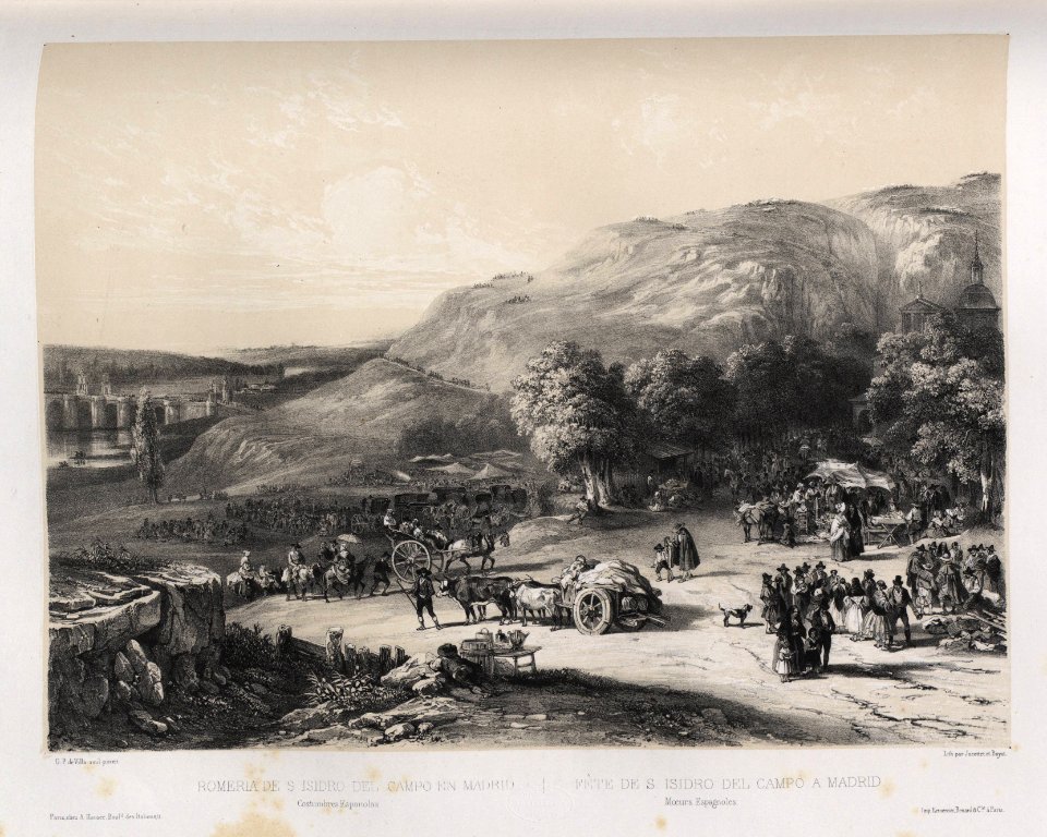 1842, España artística y monumental, vistas y descripción de los sitios y monumentos más notables de españa, vol. 1, Romería de San Isidro del Campo en Madrid
