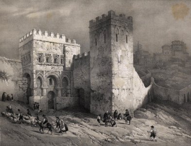1844, España artística y monumental, vistas y descripción de los sitios y monumentos más notables de españa, vol 2, Antigua al lado de la de Visagra (cropped)