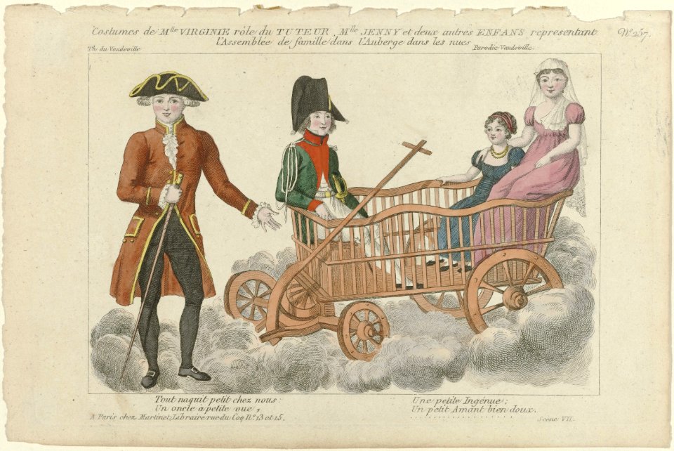 Petite Galerie Dramatique, 1796-1843, No. 257 Costumes de Mlle Virgini (..)., RP-P-2009-3104