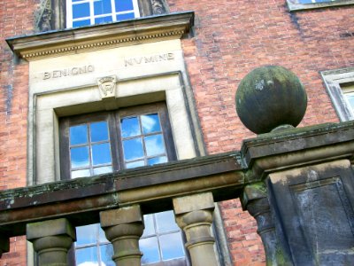 Window with motto, Dunham Massey hall