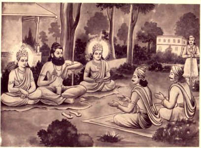 Rajarshi Janaka meets Viswamitra and rama laxmana