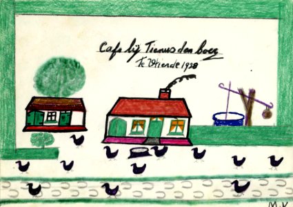 Tekening marinus vlemmix (4) cafe bij tienus den boer te vlierde 1928
